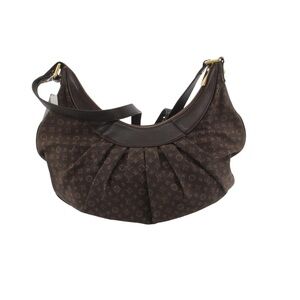 Louis Vuitton Dark Brown Pleated Monogram Mini Rhapsody MM